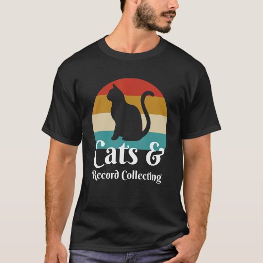 Katten en recordverzameling t-shirt (Voorkant)