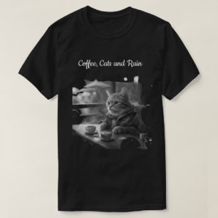 Katten en regen koffiebar Kat T-shirt