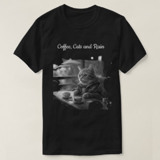 Katten en regen koffiebar Kat T-shirt