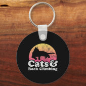 Katten en rotsklimmen Heren of Dames Kat Sleutelhanger (Voorkant)