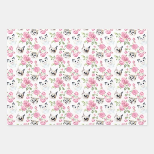 Katten en Rozen Inpakpapier Vel (Voorkant 2)