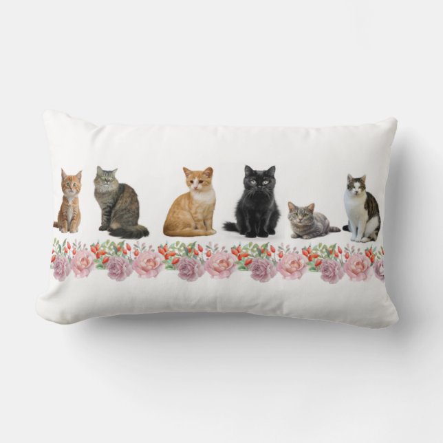 Katten en Rozen Kussen (Voorkant)