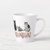 Katten en Rozen Latte Mok (Rechts)