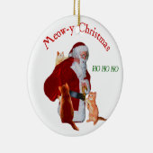 Katten en Santa Keramisch Ornament (Rechts)