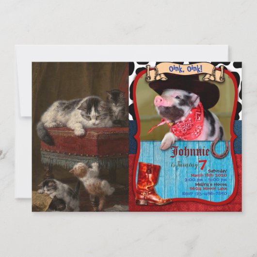 Katten en schilderijen kaart (Voorkant)