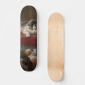 Katten en schilderijen persoonlijk skateboard (Voorkant)