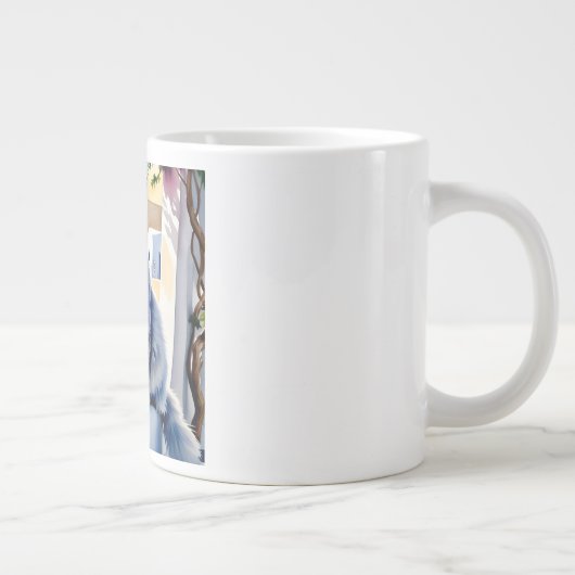 Katten en schoonheid van Santorini Grote Koffiekop (Rechts)