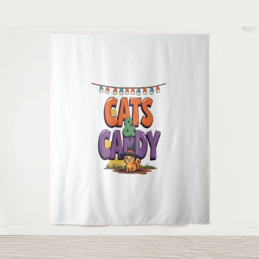 Katten en Snoep Wandkleed (Voorkant)