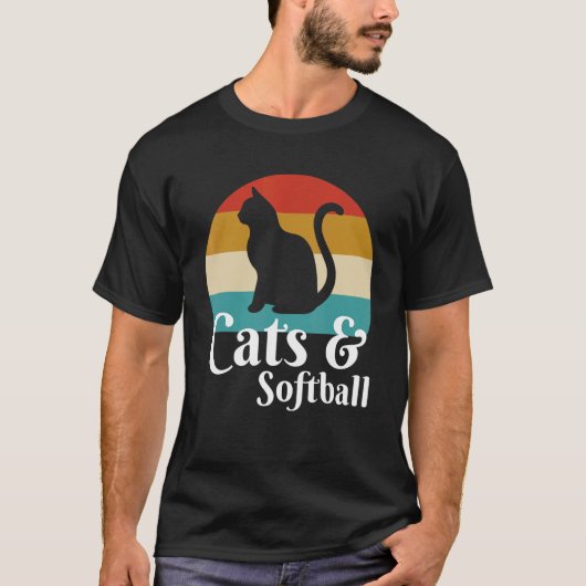Katten En Softbal T-shirt (Voorkant)