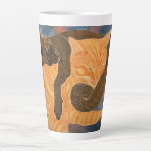 Katten en spelden latte mok
