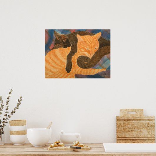 Katten en spelden poster (Keuken)