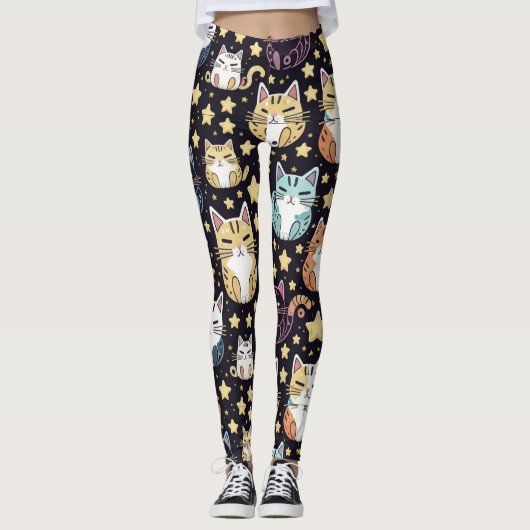 katten en sterren leggings (Voorkant)