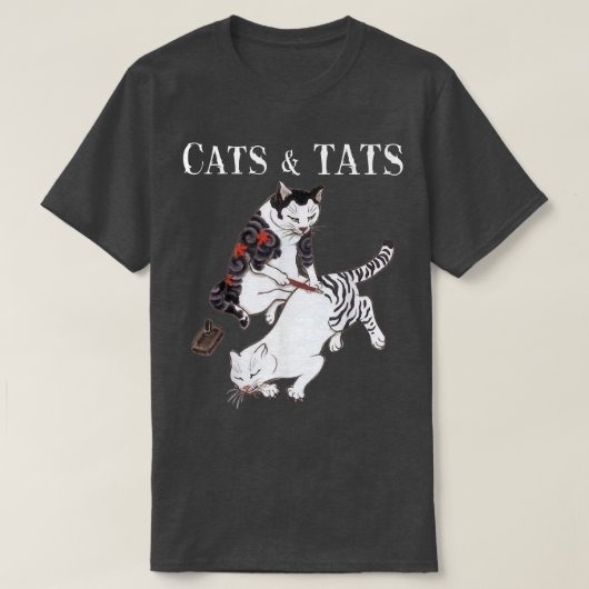 Katten en T-shirts katten tattoo T-shirt C (Design voorkant)
