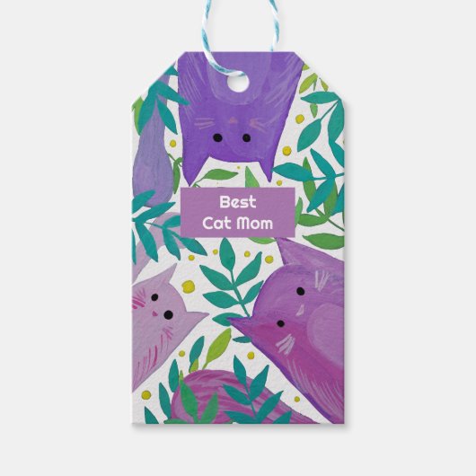 Katten en takken Beste katten-maaltijd Cadeaulabel (Voorkant)