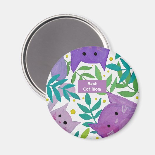 Katten en takken Beste katten-maaltijd Magneet (Voorkant / Achterkant)