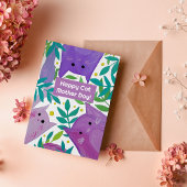 Katten en takken Happy cat moederdag Feestdagenkaart