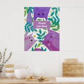 Katten en takken van katten Proud Poster (Keuken)