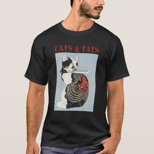 Katten en tapijten, Tattoo, overloopkatten T-shirt (Voorkant)
