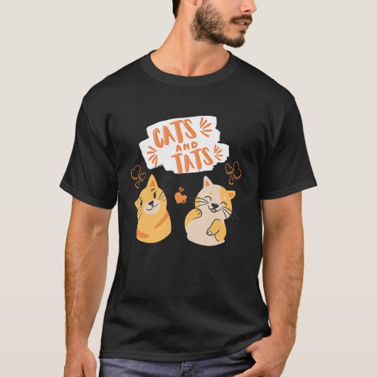 Katten en Tattoos Inkt Funny Cat Lover T-shirt (Voorkant)