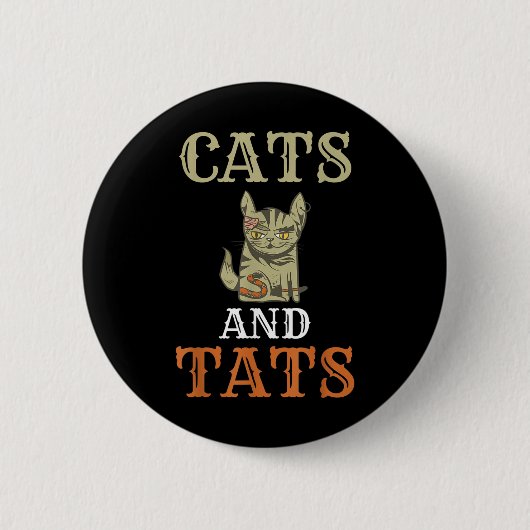 Katten- en tininkt Tattoo Lover Ronde Button 5,7 Cm (Voorkant)