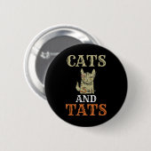 Katten- en tininkt Tattoo Lover Ronde Button 5,7 Cm (Voorkant /achterkant)