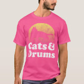 Katten en trommels Mannen of dameskat en -trommel T-shirt (Voorkant)