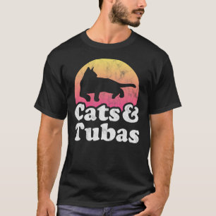 Katten en Tubas Mannen_s of Women_s Cat en Tuba T- T-shirt