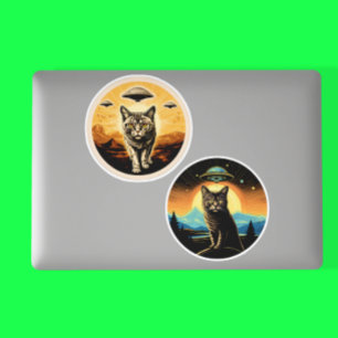 Katten en UFO's  Sticker