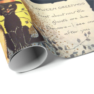 Katten- en uil Halloween-cadeaupapier Cadeaupapier