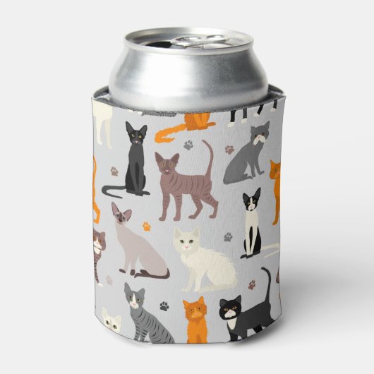 Katten en verfdrukken blikjeskoeler (Blikje Voorkant)