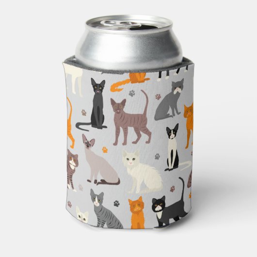 Katten en verfdrukken blikjeskoeler (Blikje Achterkant)