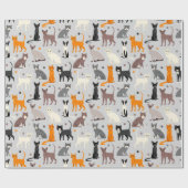 Katten en verfdrukken cadeaupapier (Vlak)