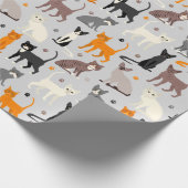 Katten en verfdrukken cadeaupapier (Hoek)