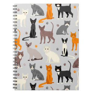 Katten en verfdrukken notitieboek