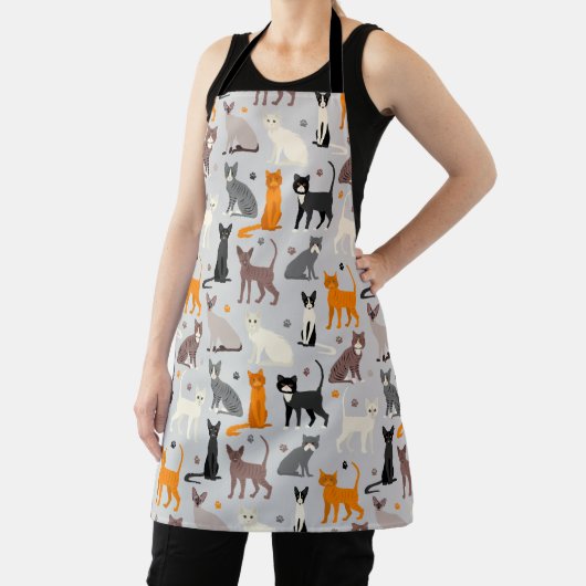 Katten en verfdrukken schort (Insitu)