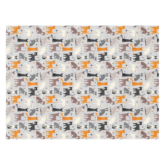 Katten en verfdrukken tafelkleed (Voorkant (Horizontaal))