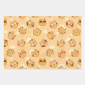 Katten en verfdrukken Verpakkingspapierset Inpakpapier Vel (Voorkant)