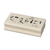 Katten en vishakken rubberstempel (Stempel)