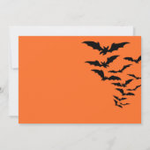 Katten en vleermuizen Halloween uitnodiging (Achterkant)