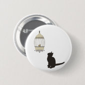 Katten en vogels ronde button 5,7 cm (Voorkant /achterkant)