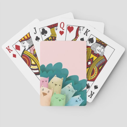 Katten en vrienden pokerkaarten (Achterkant)