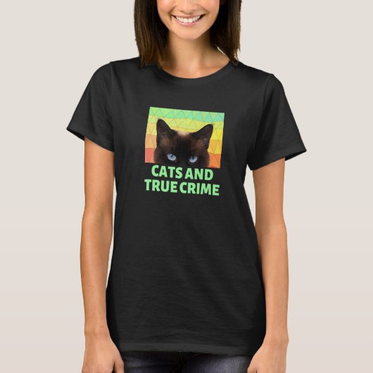 Katten en Ware Misdaad Leuke Misdaad T-shirt (Voorkant)