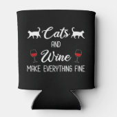 Katten en wijn maken alles goed blikjeskoeler (Achterkant)