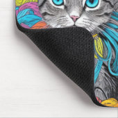 Katten en wol muismat (Hoek)