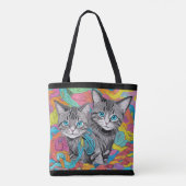 Katten en wol tote bag (Achterkant)