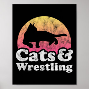 Katten en worstelen Mannen of vrouwen Kat en worst Poster