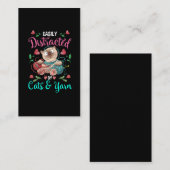 Katten en Yarn hebben Funny Crochet Woman veroorde Visitekaartje (Voorkant / Achterkant)