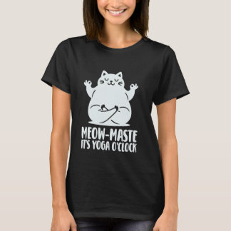 Katten en yoga, grappige spreuk schattige kat in y t-shirt