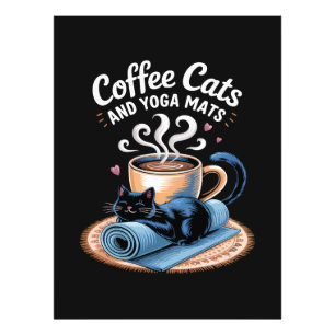 Katten en yogamatten grappige kat yoga foto afdruk