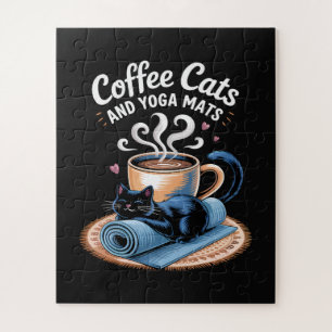 Katten en yogamatten grappige kat yoga legpuzzel